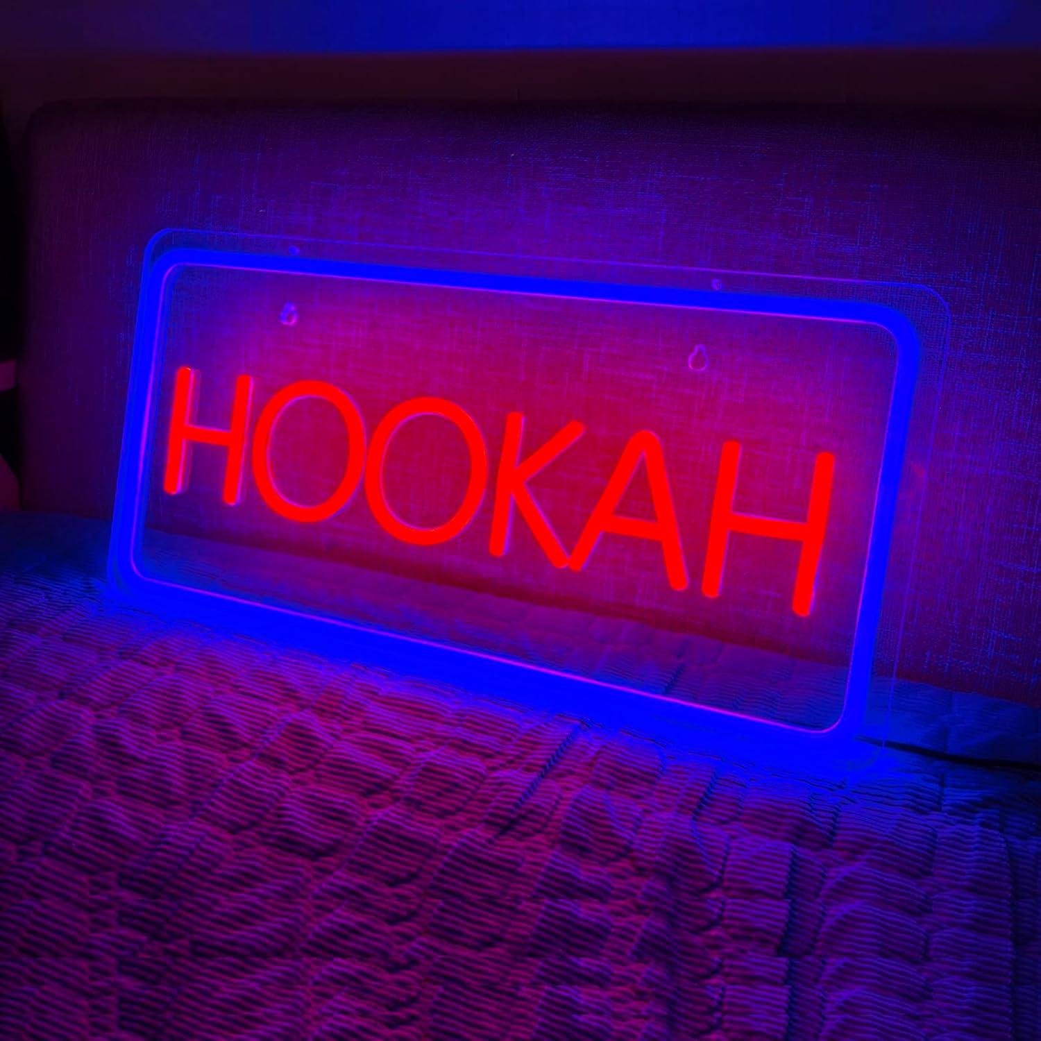 HOOKAH Neon Sign USB Dimmable  - Vaping Store recension och pris