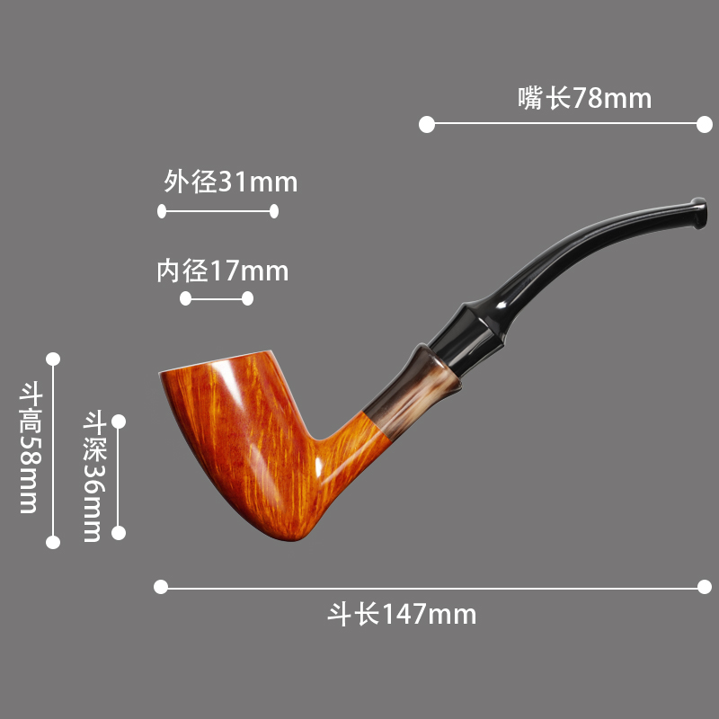 MUXIANG Handmade Briar Tobacco - Vape Ring recension och pris