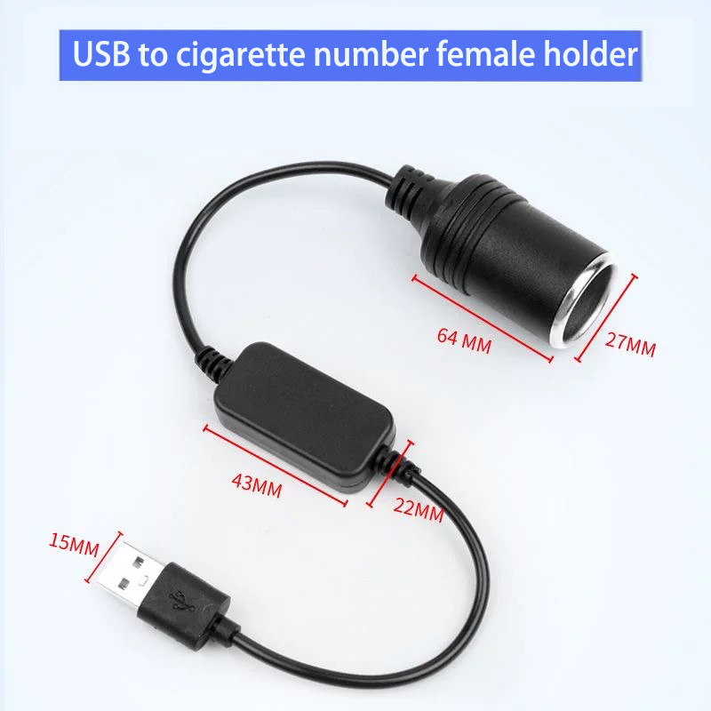 1PC 5V 2A USB To 12V Cigarette - Accessories Experts Vape recension och pris