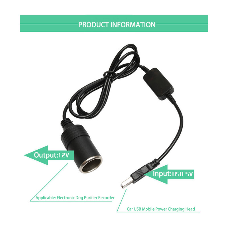 1PC 5V 2A USB To 12V Cigarette - Accessories Experts Vape recension och pris
