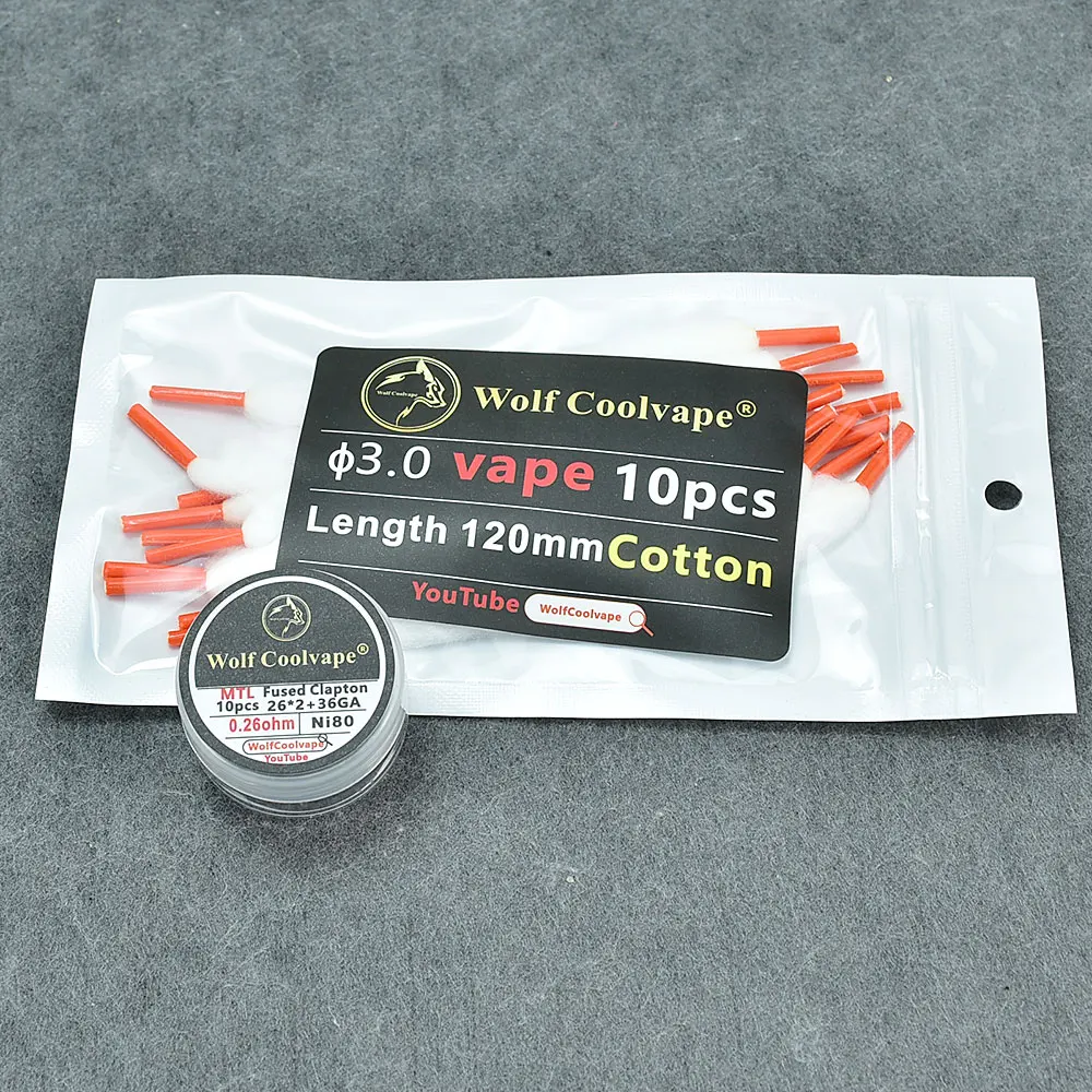 Wolfcoolvape NI80 Pre-Built He - Clapton Wire Pre Built recension och pris