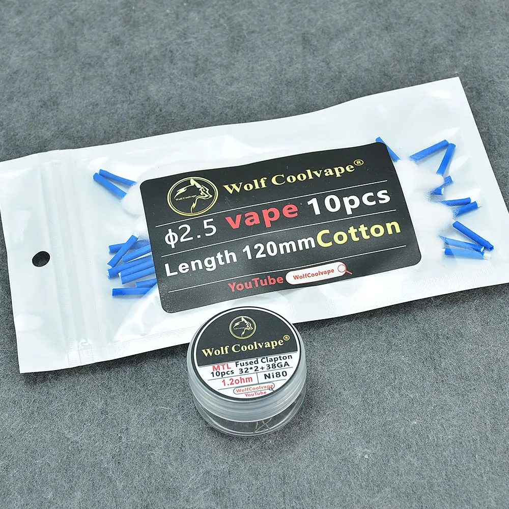 Wolfcoolvape NI80 Pre-Built He - Clapton Wire Pre Built recension och pris